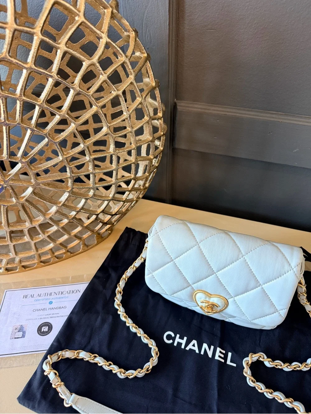 Chanel 22S Baby Blue Lambskin Plexiglass Coco Love Mini Flap | Microchipped ✨ - Picture 2 of 11